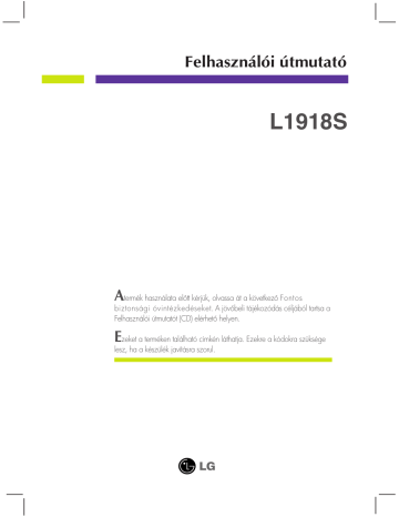 LG L1918S-SN, L1918S-BN User guide LG L1918S-SN, L1918S-BN User guide