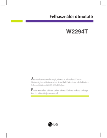 LG W2294T-PF User guide LG W2294T-PF User guide