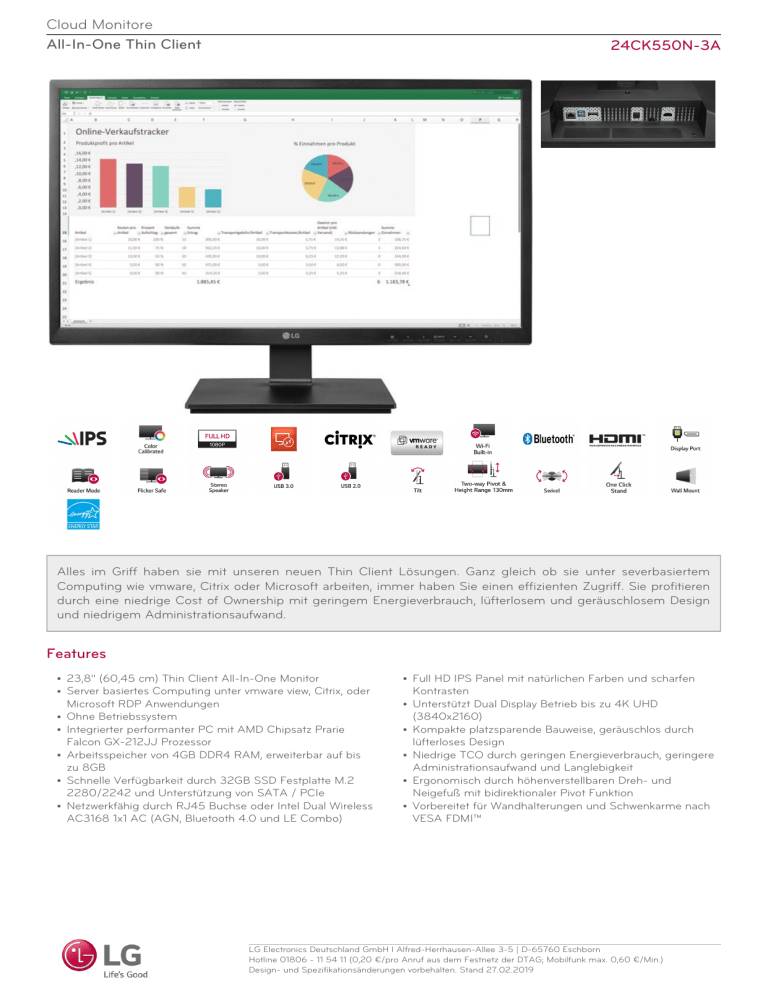 LG 24CK550N-3A Datasheet LG 24CK550N-3A Datasheet