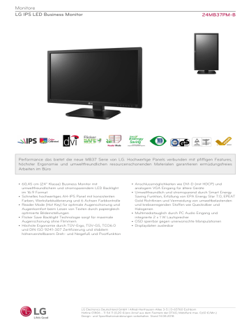 LG 24MB37PM-B Datasheet LG 24MB37PM-B Datasheet
