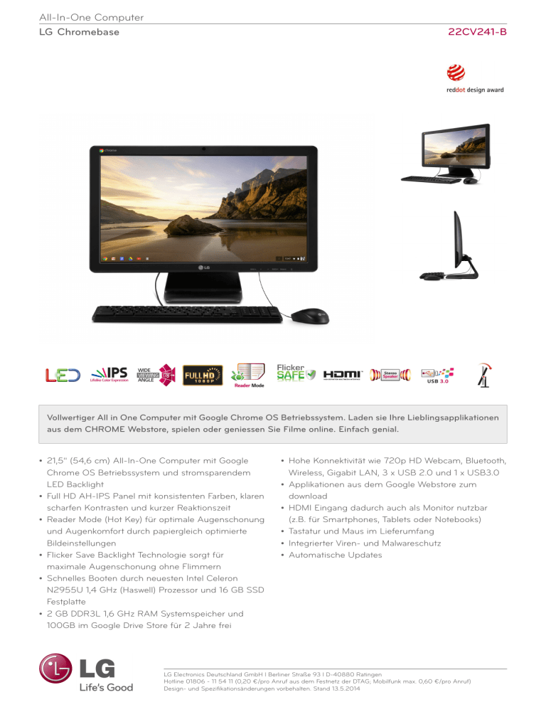 LG 22CV241-B Datasheet LG 22CV241-B Datasheet