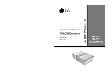 LG RD-JT92 User guide LG RD-JT92 User guide