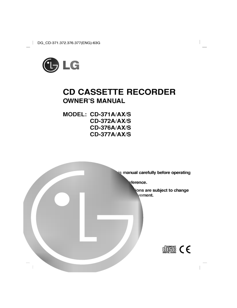 LG CD-371A User guide LG CD-371A User guide