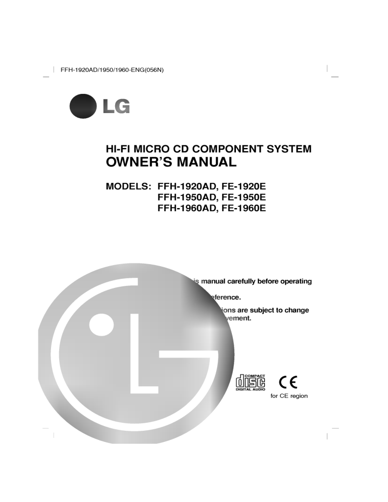 LG FFH-1950AD User guide LG FFH-1950AD User guide