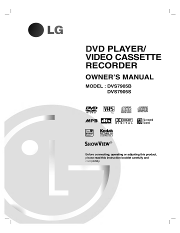 LG DVS7905S, DVS7905B, V793GPK User guide LG DVS7905S, DVS7905B, V793GPK User guide