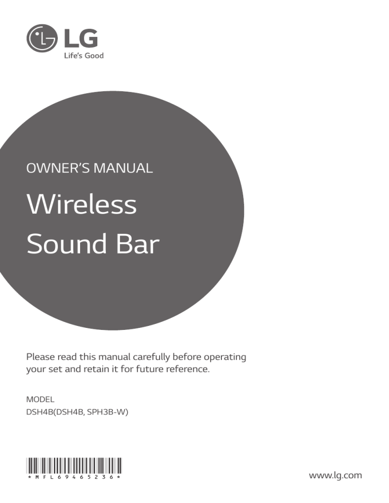 LG DSH4B User guide LG DSH4B User guide