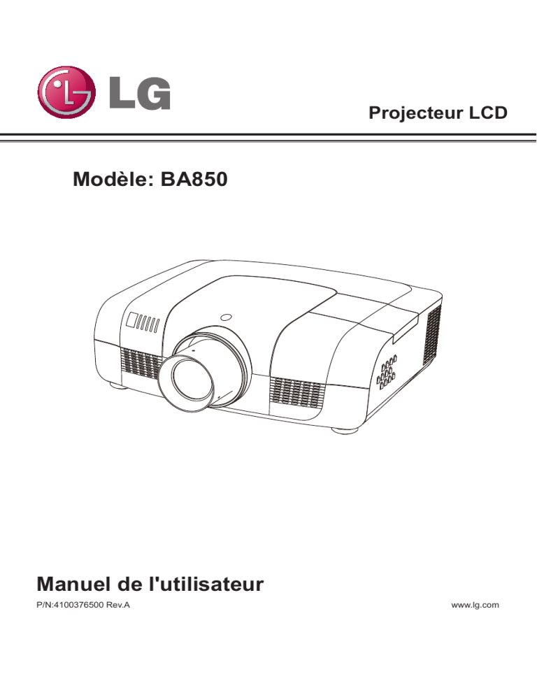 LG BA850 Owner's manual LG BA850 Owner's manual