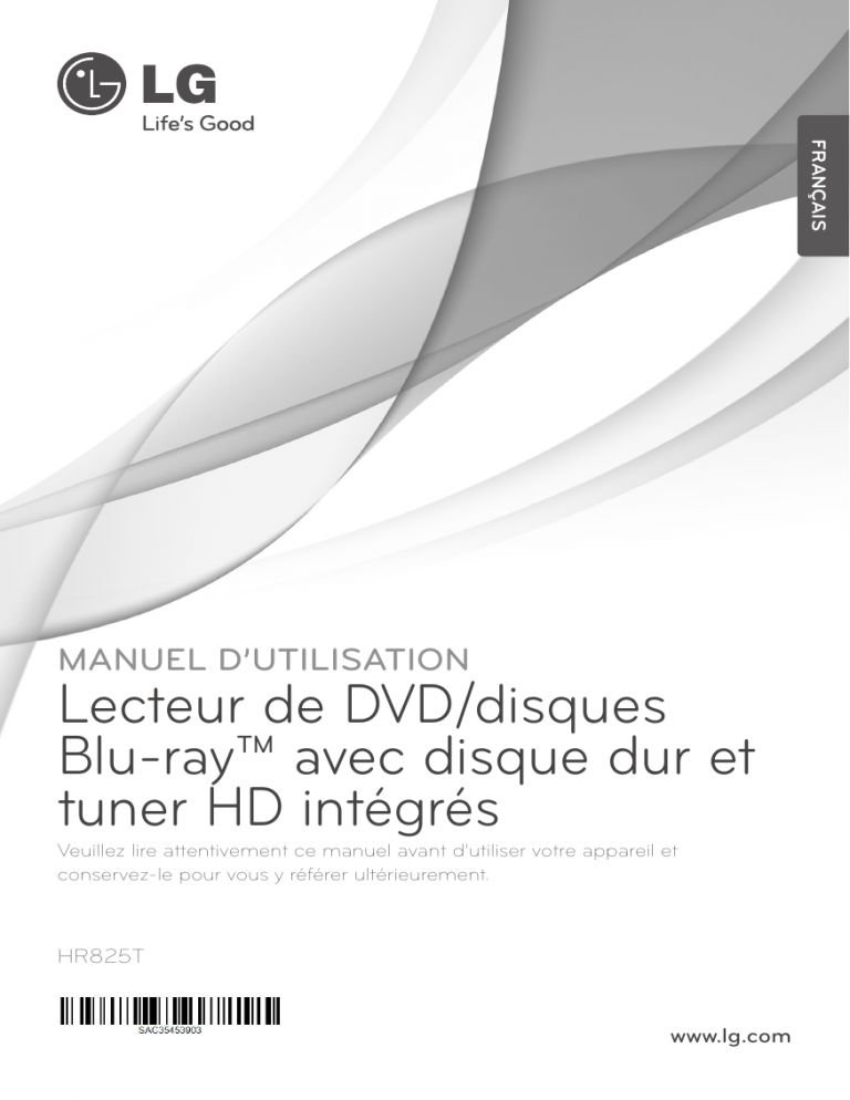 LG LG HR825T, HR825T Owner's manual LG LG HR825T, HR825T Owner's manual