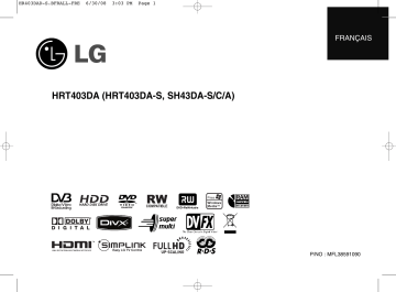 LG LG HRT403DA, HRT403DA Owner's manual LG LG HRT403DA, HRT403DA Owner's manual