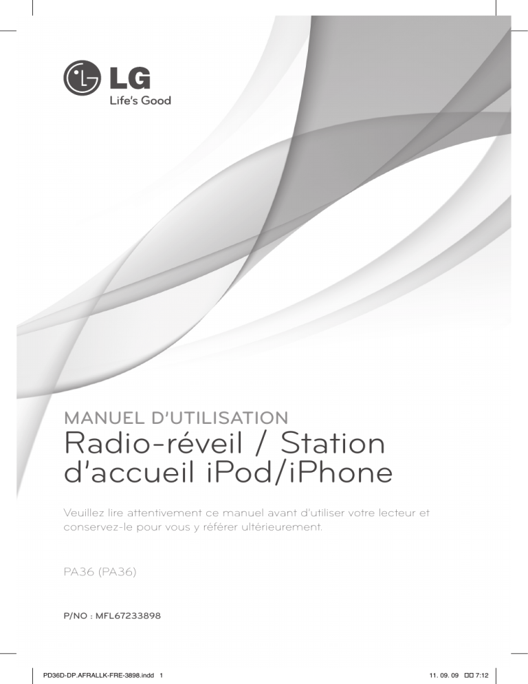 LG PA36 Owner's manual LG PA36 Owner's manual