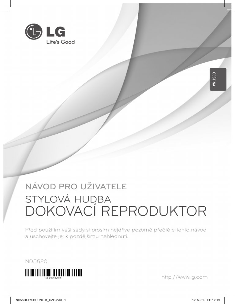 LG ND5520 Owner's manual LG ND5520 Owner's manual