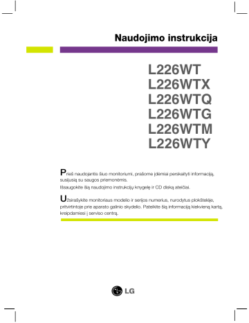 LG L226WTQ-PF User's manual LG L226WTQ-PF User's manual