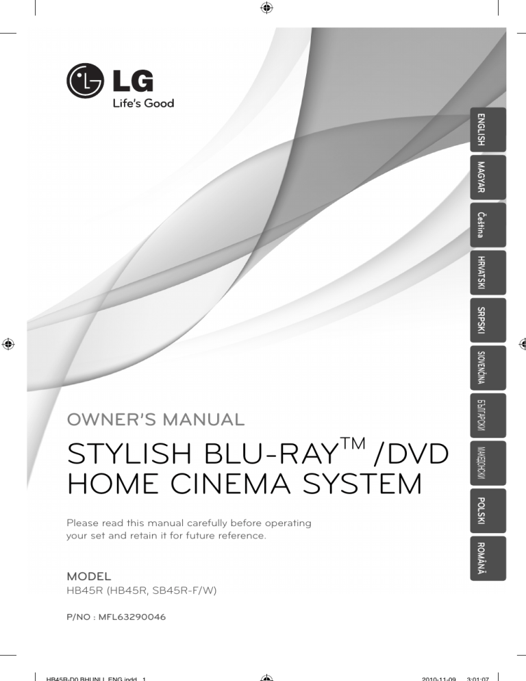 LG HB45R Owner's manual LG HB45R Owner's manual