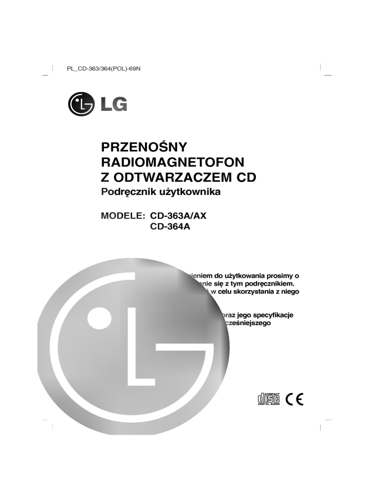 LG CD-363A Owner's manual LG CD-363A Owner's manual