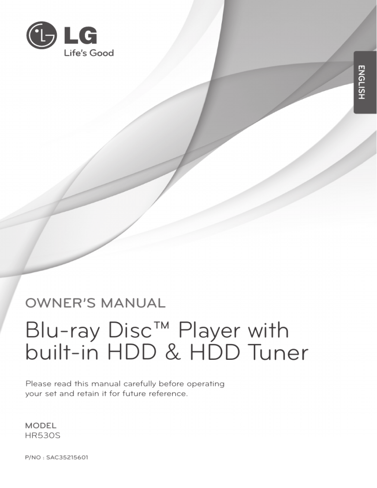 LG HR530S Owner's manual LG HR530S Owner's manual