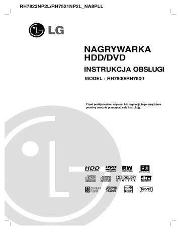 LG RH7500 Instrukcja obsługi | Manualzz LG RH7500 Instrukcja obsługi | Manualzz