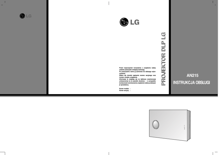 LG AN215, AN215-JD Owner's manual LG AN215, AN215-JD Owner's manual