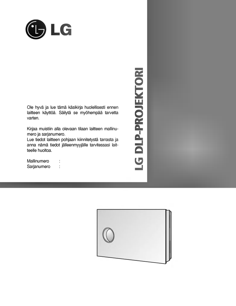 LG AN110B-JD, AN110W-JD, AN110B, AN110W User guide LG AN110B-JD, AN110W-JD, AN110B, AN110W User guide