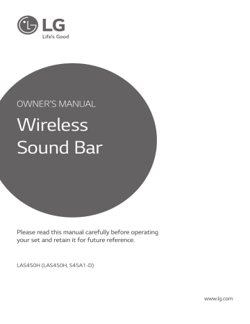 LG LAS450H Owner's manual LG LAS450H Owner's manual