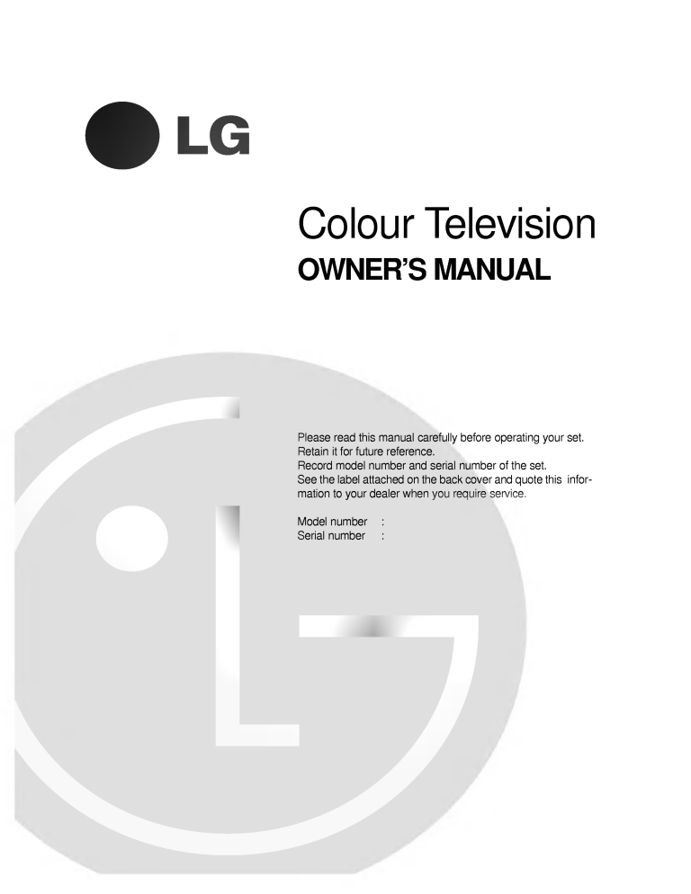LG RT-44NB11RB Owner's manual LG RT-44NB11RB Owner's manual