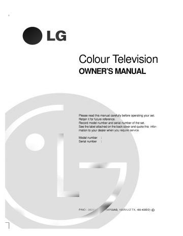 LG RT-44NA14T Owner's manual LG RT-44NA14T Owner's manual