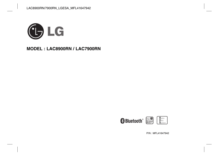LG LAC8900RN Owner's manual LG LAC8900RN Owner's manual