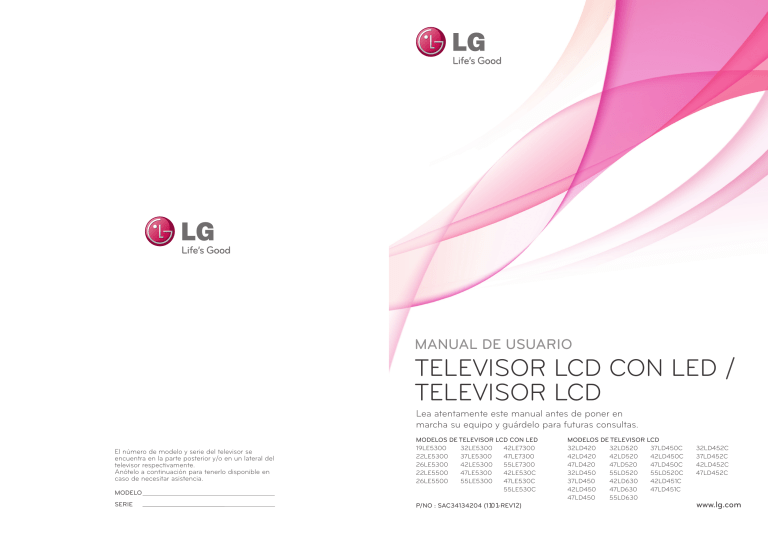 LG 47LD451C, 10526Y Owner's manual LG 47LD451C, 10526Y Owner's manual