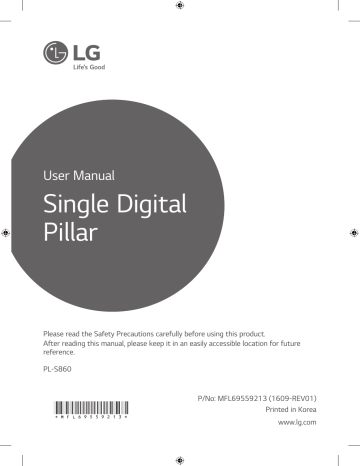 LG PL-S860 Owner's manual LG PL-S860 Owner's manual