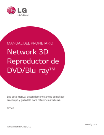 LG BP540 Owner's manual LG BP540 Owner's manual