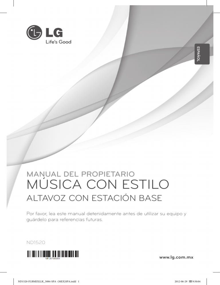LG ND1520 Owner's manual LG ND1520 Owner's manual