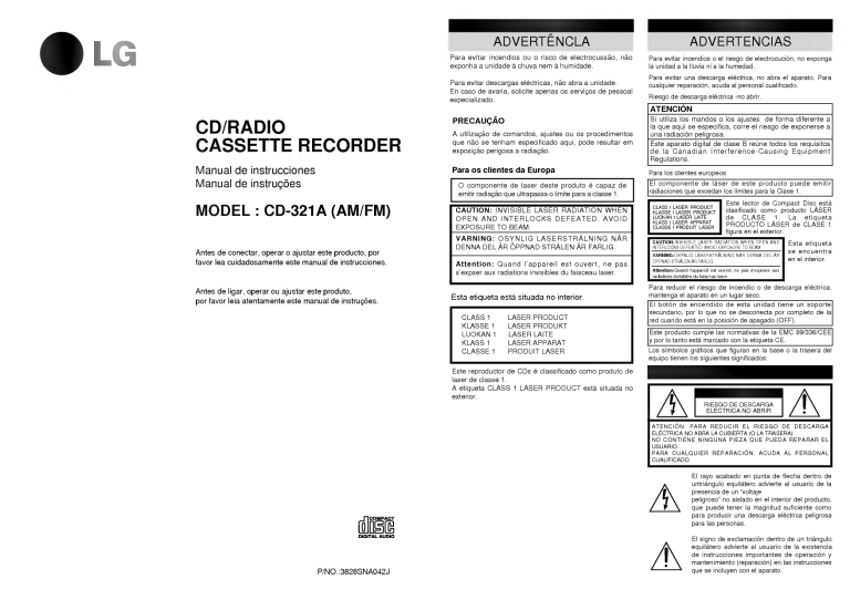 LG CD-321A Owner's manual LG CD-321A Owner's manual