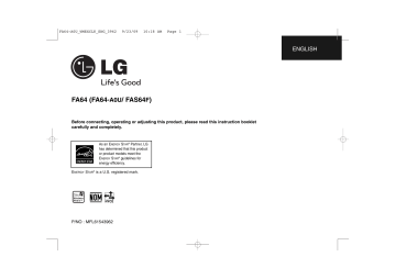 LG FA64 Owner's manual LG FA64 Owner's manual