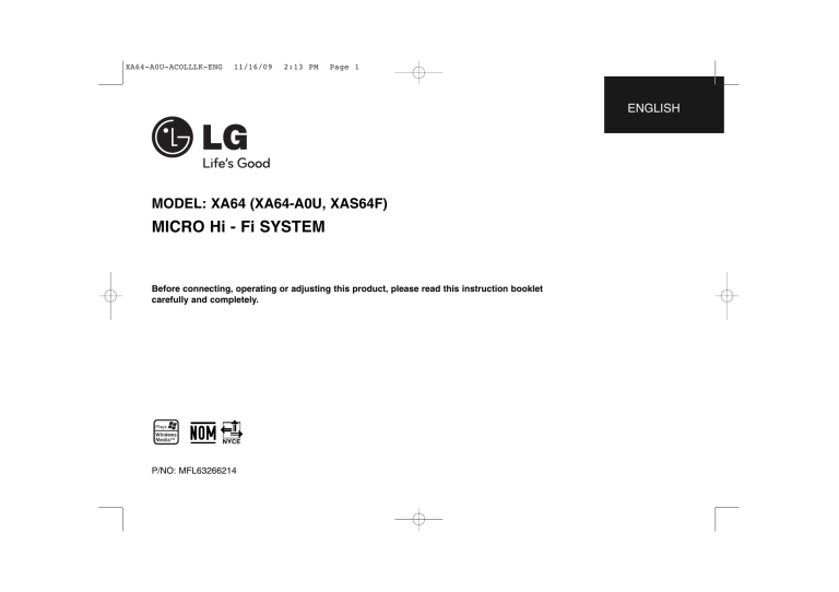 LG XA64 Owner's manual LG XA64 Owner's manual