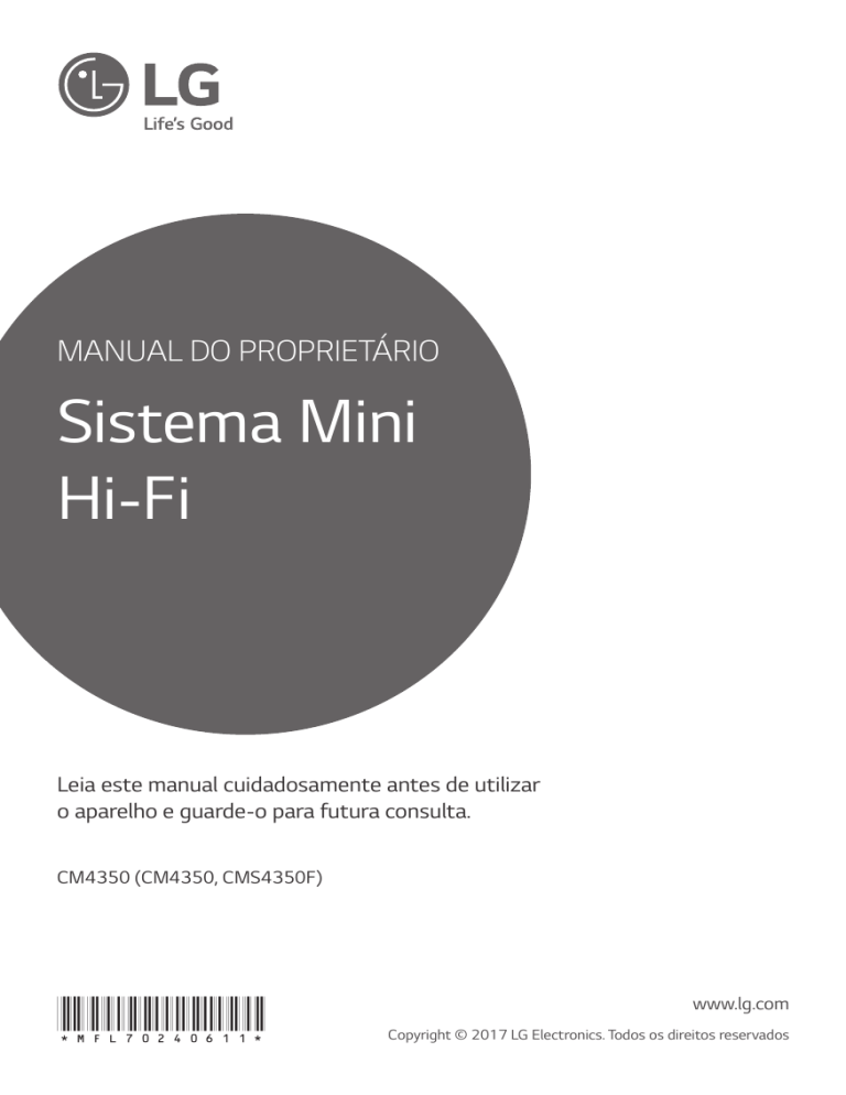 LG CM4350 Owner's manual LG CM4350 Owner's manual
