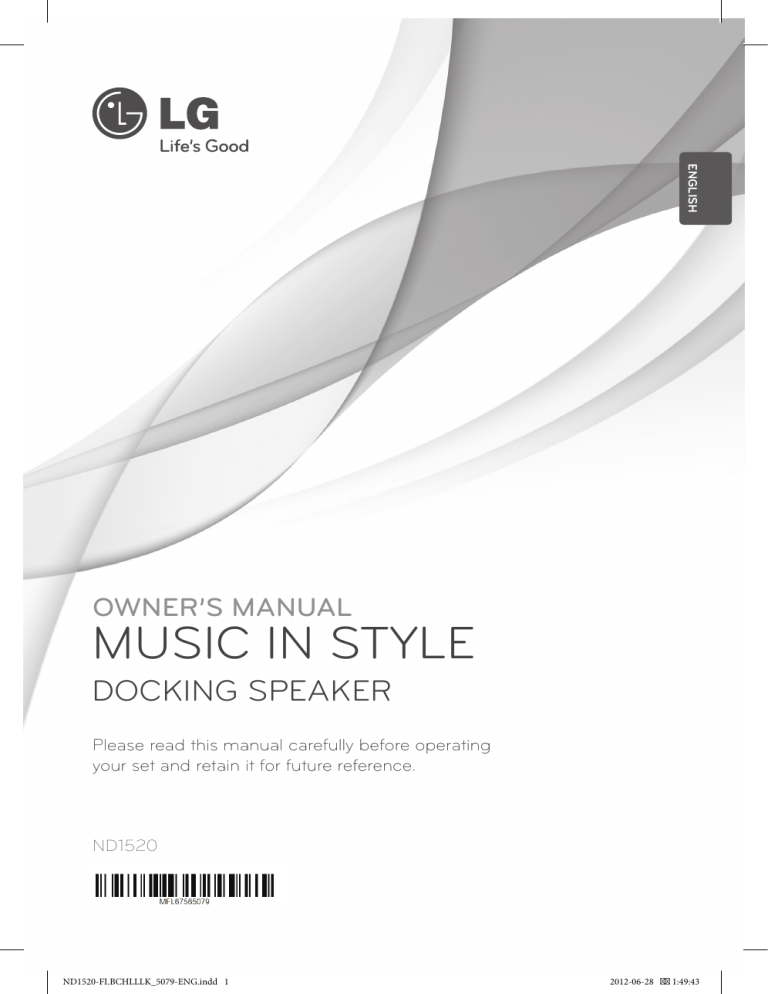 LG ND1520 Owner's manual LG ND1520 Owner's manual