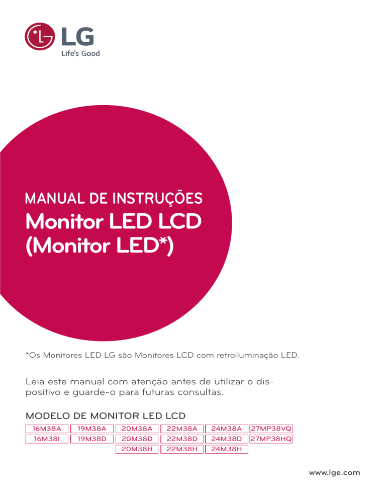LG 16M38A-M, 16M38A-B Owner's manual LG 16M38A-M, 16M38A-B Owner's manual