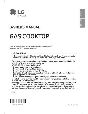 LG LSCG367ST Owner's manual LG LSCG367ST Owner's manual