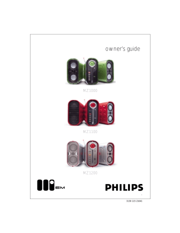Philips MZ-1200/22, MZ-1100/22, MZ-1000/22 User manual Philips MZ-1200/22, MZ-1100/22, MZ-1000/22 User manual