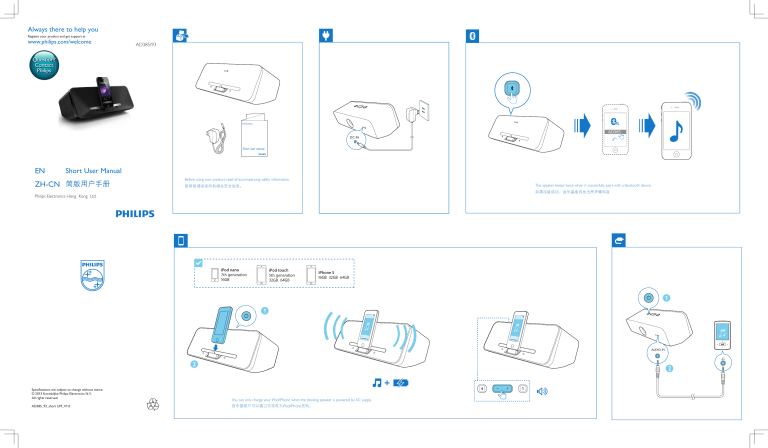 Philips AD385/93 Quick start guide Philips AD385/93 Quick start guide