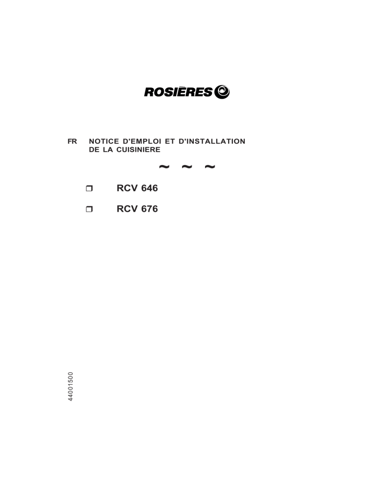 ROSIERES CFRCV646RB User manual ROSIERES CFRCV646RB User manual