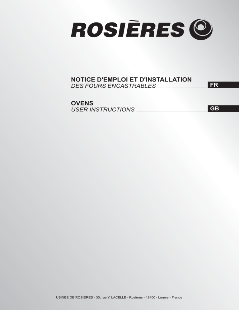 ROSIERES RFL54GVIN/1 User manual ROSIERES RFL54GVIN/1 User manual