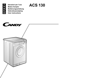 Candy LBACS130DE User manual Candy LBACS130DE User manual