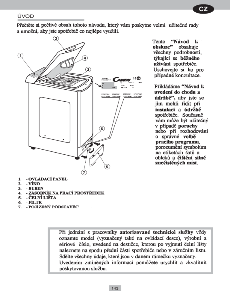 Candy LB CTD 125 User manual Candy LB CTD 125 User manual