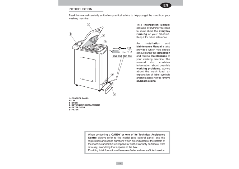 Candy LB CTS 83 T User manual Candy LB CTS 83 T User manual