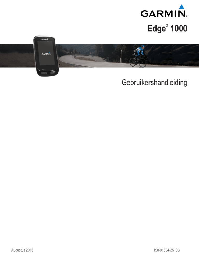 Garmin Edge® 1000 User manual Garmin Edge® 1000 User manual