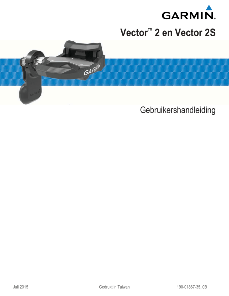 Garmin Vector™ 2, Vector™ 2S User manual Garmin Vector™ 2, Vector™ 2S User manual