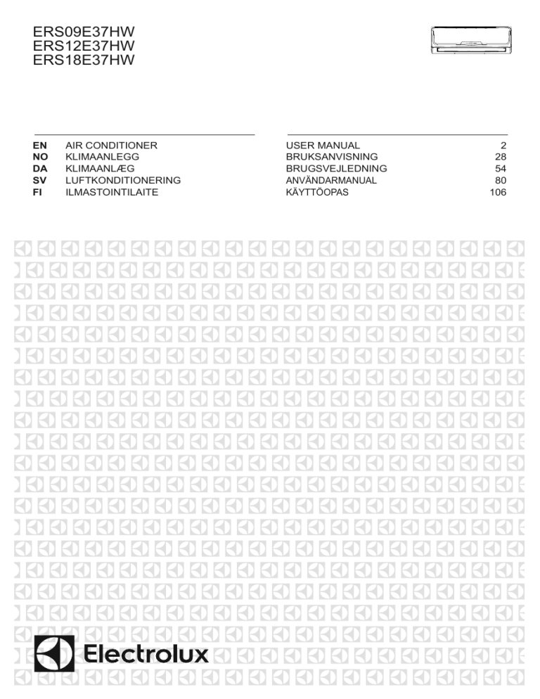 Electrolux ERS12E37HWI, ERS09E37HWI, ERS18E37HWI User manual Electrolux ERS12E37HWI, ERS09E37HWI, ERS18E37HWI User manual