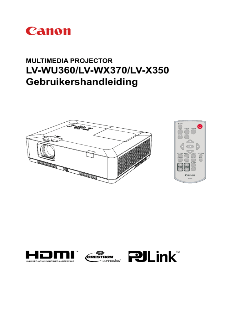 Canon LV-WU360 User manual Canon LV-WU360 User manual