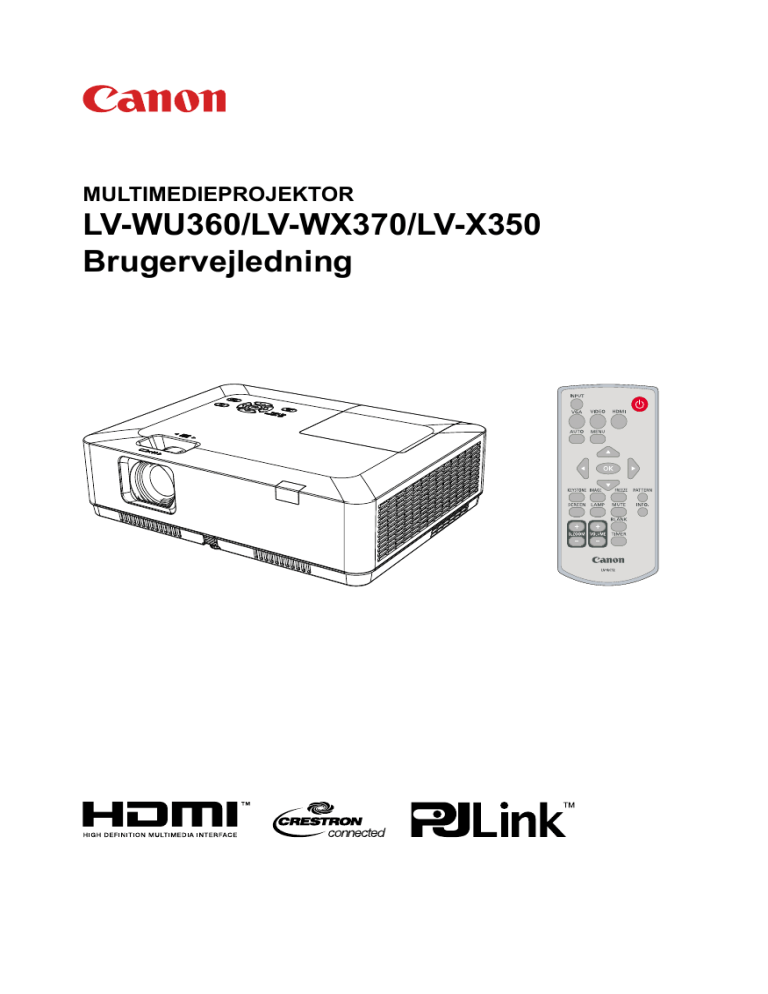 Canon LV-WU360 User manual Canon LV-WU360 User manual