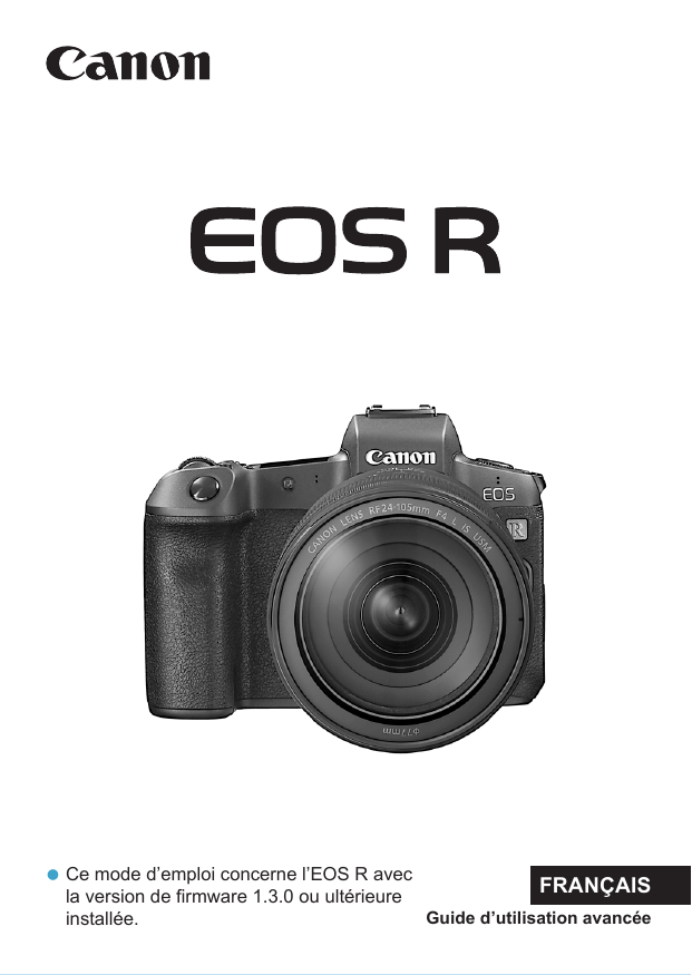 Canon EOS R User manual Canon EOS R User manual